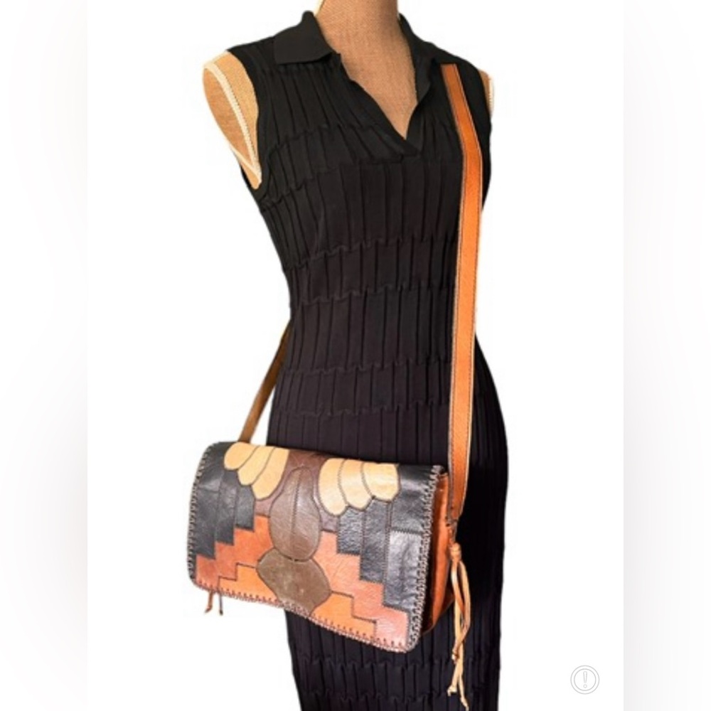 Patricia Nash Patchwork Crossbody Leather Purse